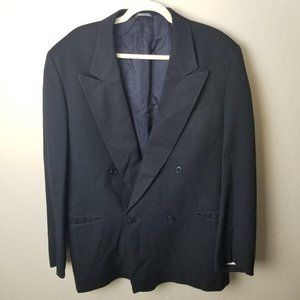 Studio 0001 Ferre Men's Black Virgin Wool Double B